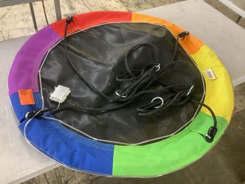 2-Person Flying Saucer Tree Swing with Multi-Colored LED Lights - Lot 142JF