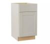 Hampton Bay Shaker 18 in. W x 24 in. D x 34.5 in. H Assembled Base Cabinet in Dove Gray - Thumbnail 1