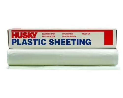 Husky 16 ft. x 100 ft. Clear 1.5 mil Plastic Sheeting - Lot 239JF