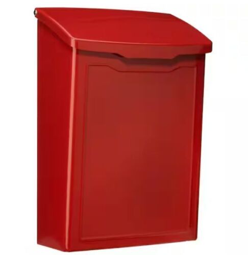 Architectural Mailboxes Marina Red Small Steel Wall Mount Mailbox - Lot 240JF