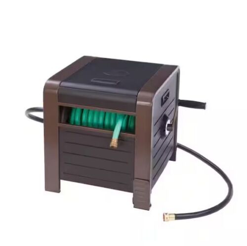 Liberty Garden 200 ft. Bronze Steel Elegant Hose Box Garden Hose Reel - Lot 338JF