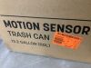 NINESTARS 13 Gal. Stainless Steel Rectangular Shape Motion Sensor Metal Household Trash Can - Thumbnail 5