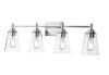 Hampton Bay Wakefield 31 in. 4-Light Chrome Modern Vanity with Clear Glass Shades - Thumbnail 1