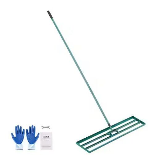 VEVOR Lawn Leveling Rake 48 in. x 10 in. with. 78 in. Handle - Lot 432JF