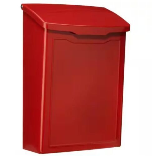 Architectural Mailboxes Marina Red Small Steel Wall Mount Mailbox - Lot 543JF