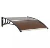 VEVOR Window Door Awning 40 in. x 40 in. UPF 50+ Polycarbonate - Thumbnail 1