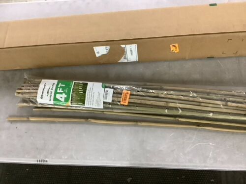 4' Natural Bamboo Stakes, 25 ct - Lot 758