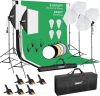 EMART 8.5 x 10 ft Backdrop Support System, Professional Photography Lighting Kit with 50W LED Blub - Thumbnail 1