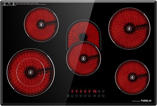 30" Built-In Electric Cooktop 5 Burners, 8500W, Touch Control & Timer - Lot 352