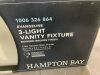 Hampton Bay Evangeline 23 in. 3-Light Modern Bronze Farmhouse Bathroom Vanity Light with Clear Seeded Glass Shades - Thumbnail 3