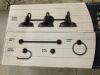 Hampton Bay Elmcroft 29 in. 3-Light Matte Black Farmhouse Vanity Light with Matching 4-Piece Bathroom Hardware Accessory Kit - Thumbnail 3