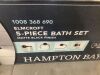 Hampton Bay Elmcroft 29 in. 3-Light Matte Black Farmhouse Vanity Light with Matching 4-Piece Bathroom Hardware Accessory Kit - Thumbnail 4