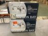 Lot of (2) Hampton Bay Hamilton 3-Light Brushed Nickel Vanity Light with Frosted Glass Shades - Thumbnail 2
