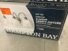 Lot of (2) Hampton Bay Hamilton 3-Light Brushed Nickel Vanity Light with Frosted Glass Shades - Thumbnail 4