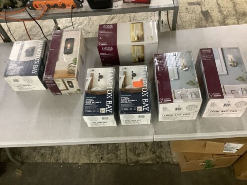 Lot of (7) Wall Sconce Light Fixtures - Lot 444JF