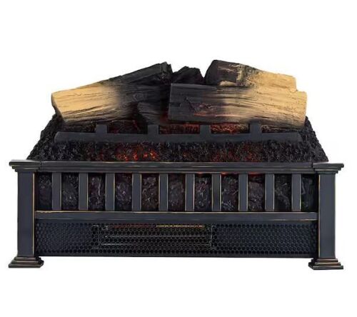 COUNTRY LIVING 20 in. Infrared Electric Fireplace Log Set Heater with Adjustable LED Flames and Remote Control - Lot 449JF