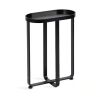 Kate and Laurel Zabel 16.05 in. Black Oval Metal Transitional End Table - Thumbnail 1