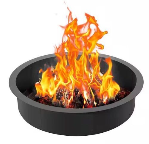 VEVOR Fire Pit Ring Round 40 in. Outer 36 in. Inner Steel Liner - Lot 541JF
