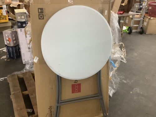 Bar Height Folding Table Indoor Outdoor Accessory w/ Thick Table Top - 32in - Lot 617