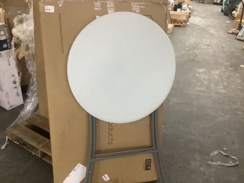 Bar Height Folding Table Indoor Outdoor Accessory w/ Thick Table Top - 32in - Lot 718