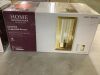 Lot of (2) Home Decorators Collection Closmere 5 in. 1-Light Brushed Gold Mid-Century Modern Wall Sconce with Clear Glass Shade - Thumbnail 4