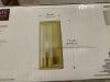 Lot of (2) Home Decorators Collection Closmere 5 in. 1-Light Brushed Gold Mid-Century Modern Wall Sconce with Clear Glass Shade - Thumbnail 7