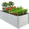 Outdoor Metal Raised Garden Bed for Vegetables, Flowers, Herbs - 6x3x2ft - Thumbnail 1