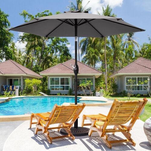 Bonosuki 7.5Ft Patio Umbrella, Anthracite - Lot 608