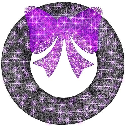 Pre-Lit Outdoor Halloween Wreath, LED Metal Holiday Decor w/ Bow - 36in - Lot 613