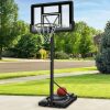 Adjustable Regulation-Size Basketball Hoop w/ Fillable Base, 2 Wheels - Base Gel Powder Pack Opened - Thumbnail 1