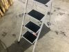 Folding Steel 4-Step Ladder w/ Hand Rail, Wide Steps, 330lbs Capacity - Thumbnail 3