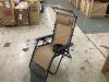 Folding Zero Gravity Recliner Patio Lounge Chair w/ Canopy, Side Tray - Thumbnail 2