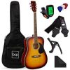 41in Acoustic Guitar Starter Kit w/ Digital Tuner, Padded Case, Picks, Strap - Thumbnail 1