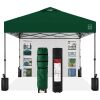 One-Person Setup Instant Pop Up Canopy w/ Side Wall, Carrying Case - 10x10ft - Thumbnail 1