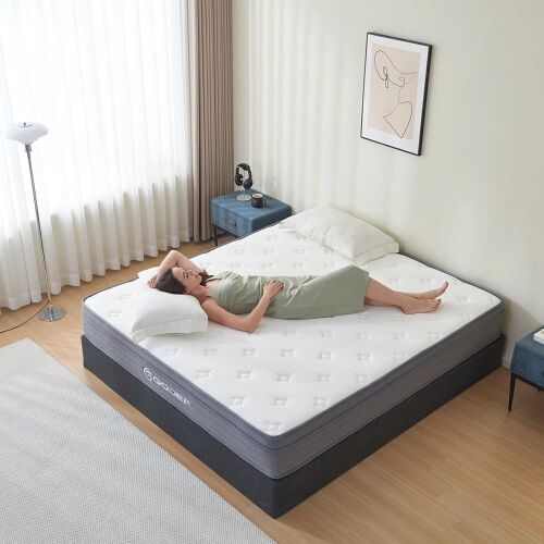 Gojef Queen 12 Inch Hybrid Memory Foam Mattress - Lot 71JF
