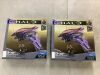 Lot of (2) MEGA Halo The Series Renegade Banshee Aircraft Building Set, 205 Pieces, 2 Micro Action Figures - Thumbnail 2