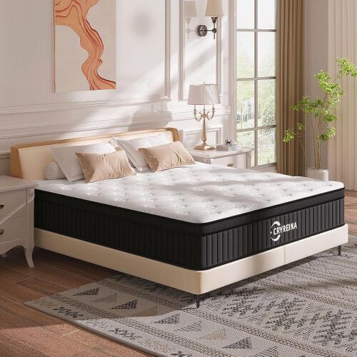 CRYREINA Queen 12 inch Hybrid Mattress - Lot 69JF