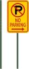 4 ft Tall Steel Sign Post with Green Enamel Coating, 2 pc - Thumbnail 1