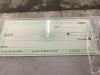 Giant Dry Erase Fake Check 36" x 16" - Damaged Corner - Thumbnail 1
