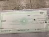 Giant Dry Erase Fake Check 36" x 16" - Damaged Corner - Thumbnail 2