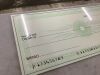 Giant Dry Erase Fake Check 36" x 16" - Damaged Corner - Thumbnail 3