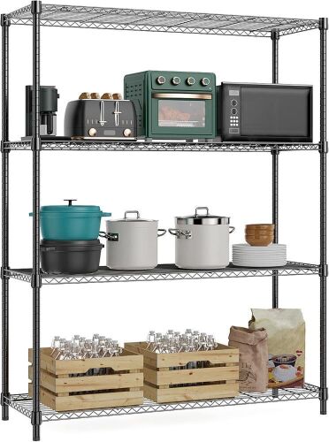 4 Tier Metal Wire Shelving Unit, 15.8" x 45.3" x 59.4" - Lot 265