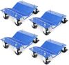 DNA Motoring 4-Pack Vehicle Wheel Dolly, 6000 lbs Capacity, Blue - Thumbnail 1