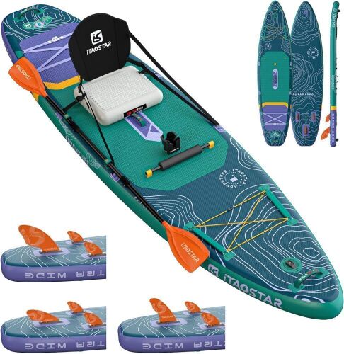 iTAOSTAR Adventure 12’×35" Extra Wide Stand Up Paddle Board with Seat - Lot 24JF