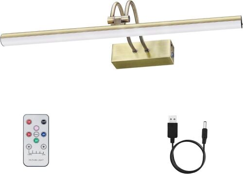 20" Picture Wall Light, Brushed Brass - Lot 693