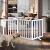 ZJSF Freestanding Indoor Dog Gate, 24" H, 3 Panels - Thumbnail 1