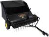 Brinly 42" Tow-Behind Lawn Sweeper with Dethatcher and Hamper Windscreen - Thumbnail 1