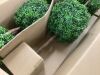 66" Artificial Boxwood Triple Ball Topiary Trees, Set of 2 - Thumbnail 4