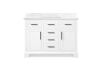 Home Decorators Collection Doveton 48 in. Single Sink Freestanding White Bath Vanity with White Engineered Marble Top - Thumbnail 1