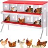 GarveeLife 10 Compartment Chicken Nesting Box with Metal Legs - Thumbnail 1